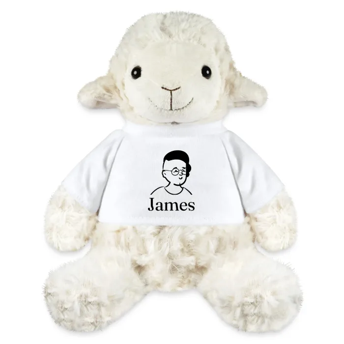 Peluche mouton personnalisée au prénom James