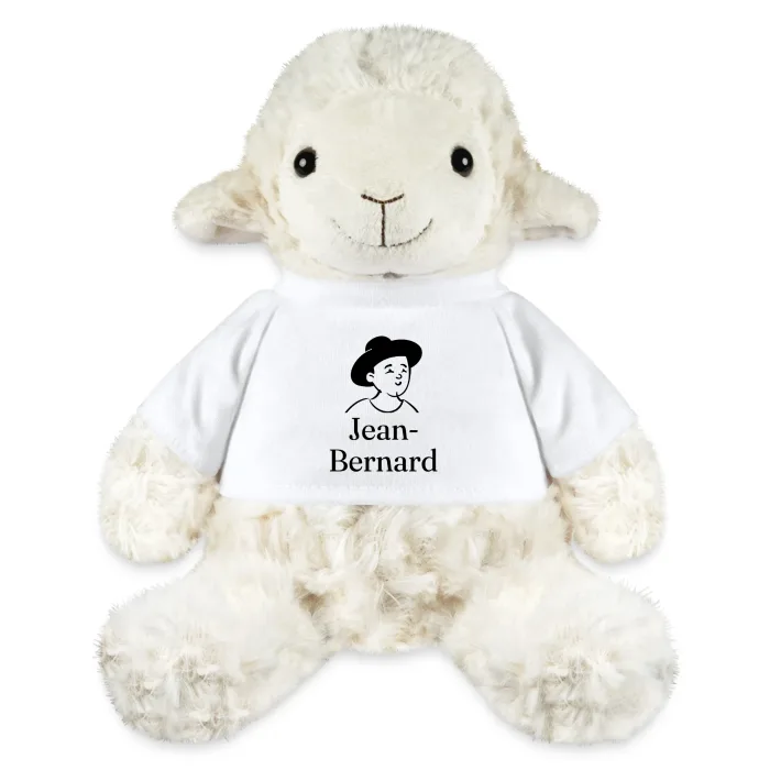 Peluche mouton personnalisée au prénom Jean-Bernard