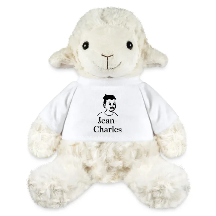 Peluche mouton personnalisée au prénom Jean-Charles
