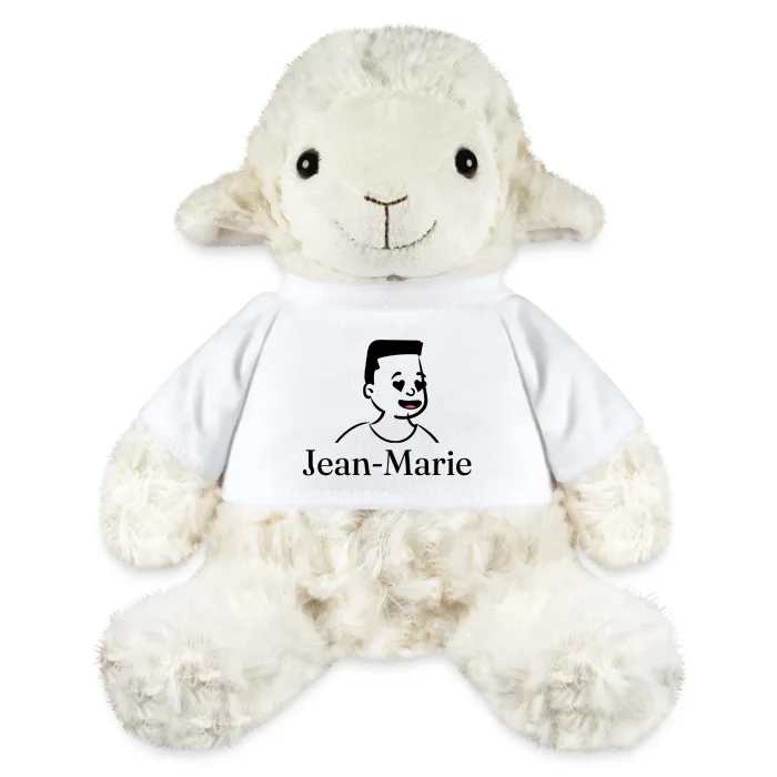 Peluche mouton personnalisée au prénom Jean-Marie