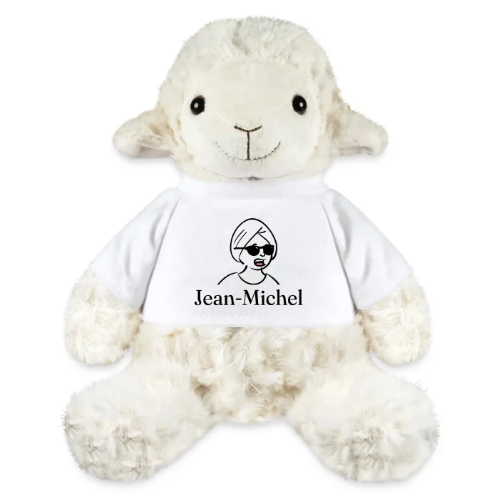 Peluche mouton personnalisée au prénom Jean-Michel