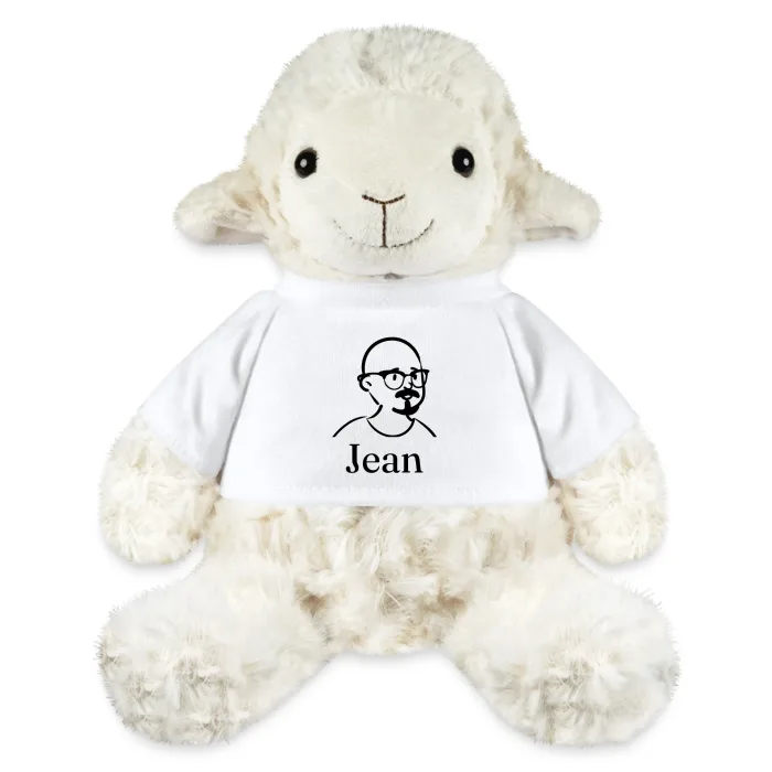 Peluche mouton personnalisée au prénom Jean