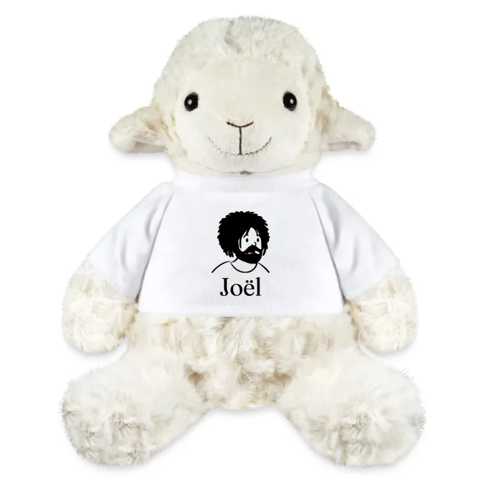 Peluche mouton personnalisée au prénom Joël