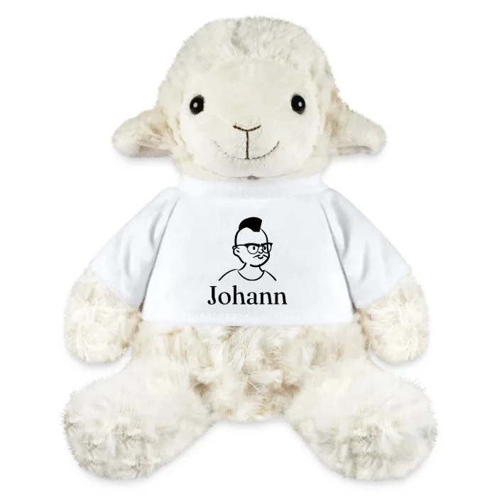 Peluche mouton personnalisée au prénom Johann