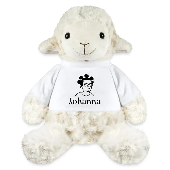 Peluche mouton personnalisée au prénom Johanna