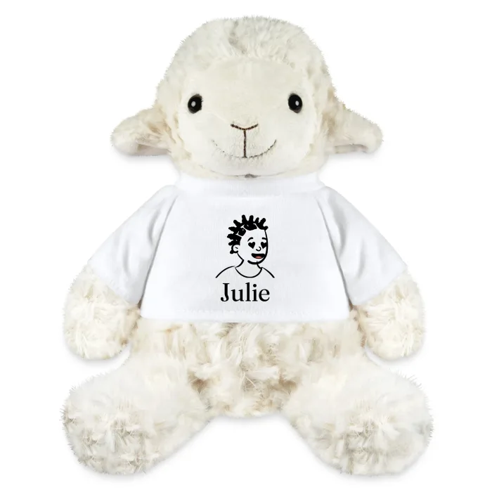 Peluche mouton personnalisée au prénom Julie