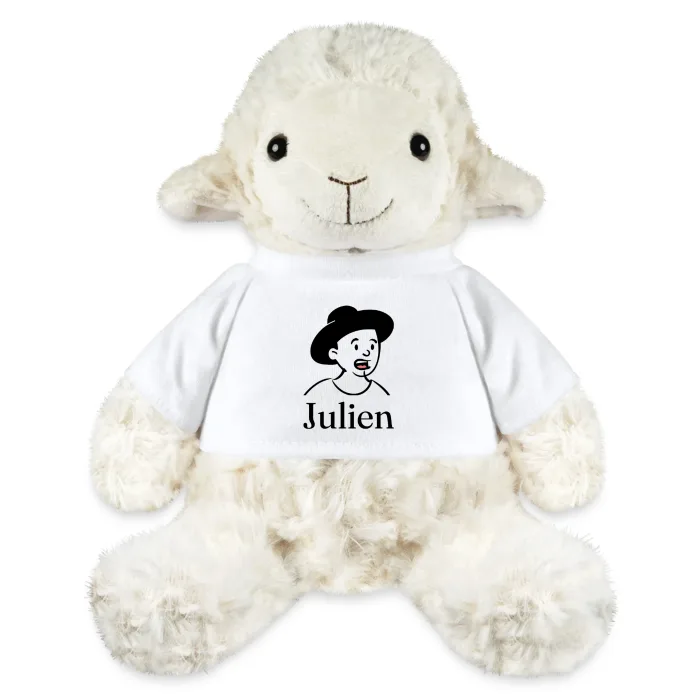 Peluche mouton personnalisée au prénom Julien