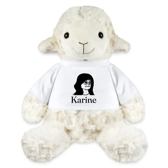 Peluche mouton personnalisée au prénom Karine
