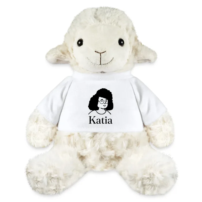Peluche mouton personnalisée au prénom Katia