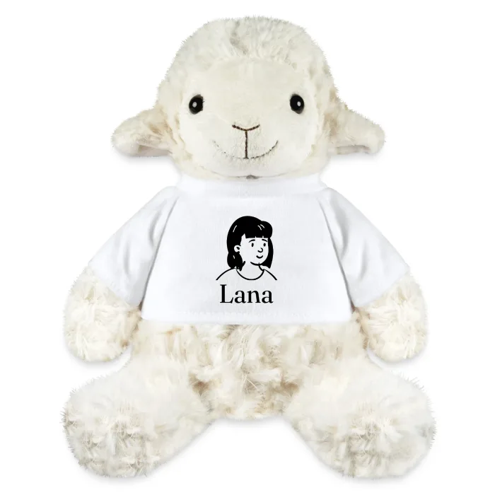 Peluche mouton personnalisée au prénom Lana