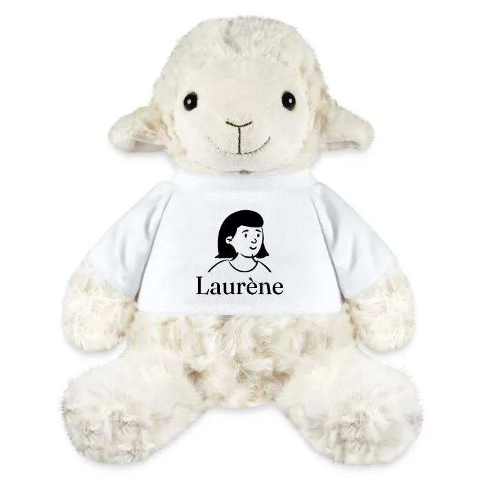 Peluche mouton personnalisée au prénom Laurène