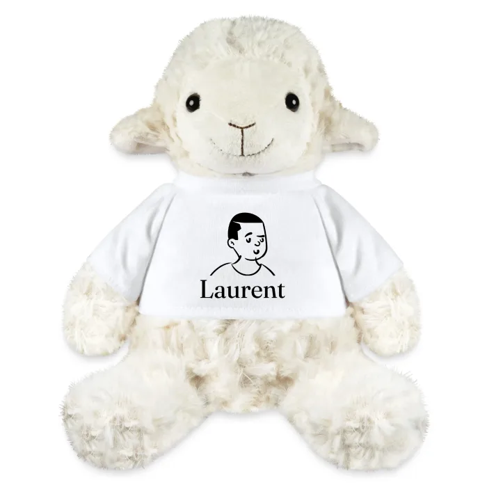 Peluche mouton personnalisée au prénom Laurent