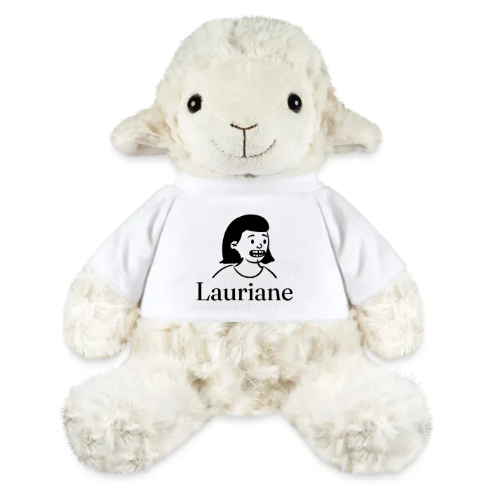 Peluche mouton personnalisée au prénom Lauriane