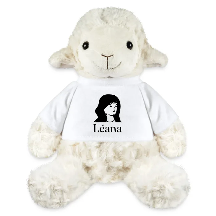 Peluche mouton personnalisée au prénom Léana