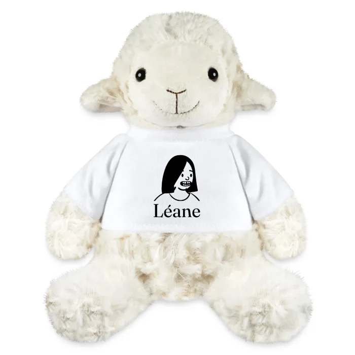 Peluche mouton personnalisée au prénom Léane