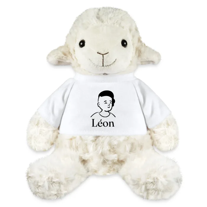 Peluche mouton personnalisée au prénom Léon