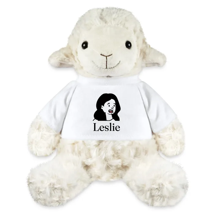 Peluche mouton personnalisée au prénom Leslie