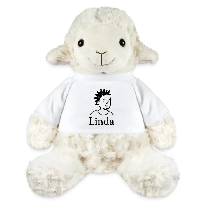 Peluche mouton personnalisée au prénom Linda