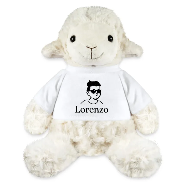 Peluche mouton personnalisée au prénom Lorenzo