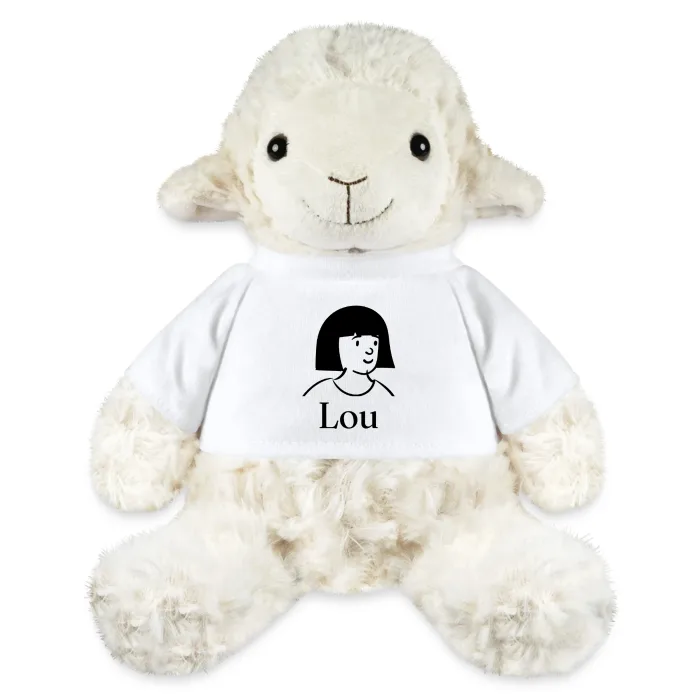 Peluche mouton personnalisée au prénom Lou