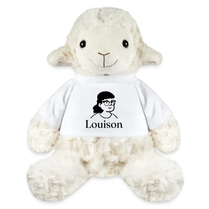 Peluche mouton personnalisée au prénom Louison