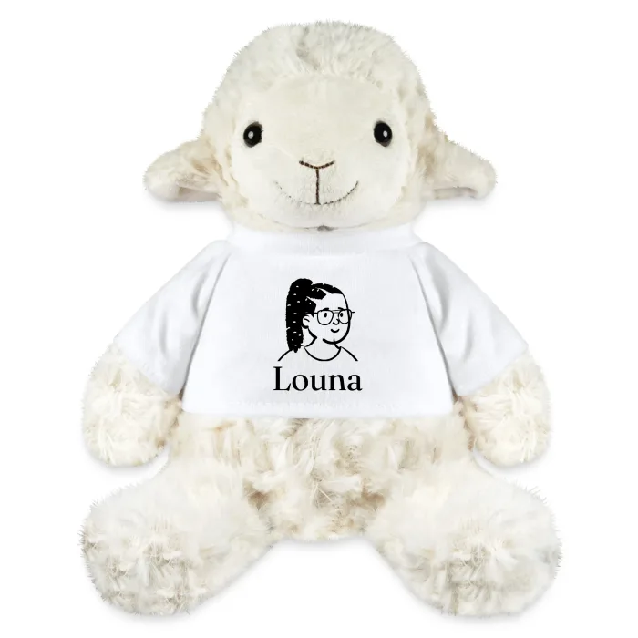 Peluche mouton personnalisée au prénom Louna