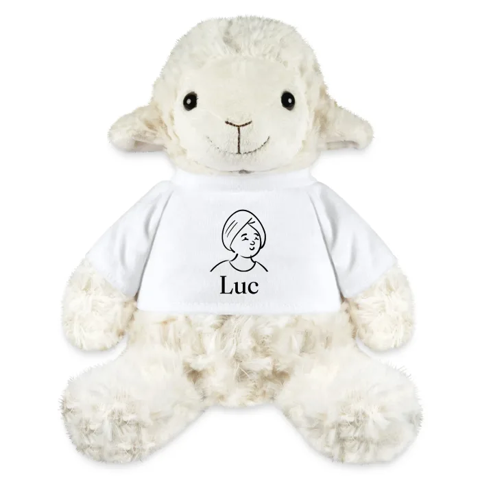 Peluche mouton personnalisée au prénom Luc