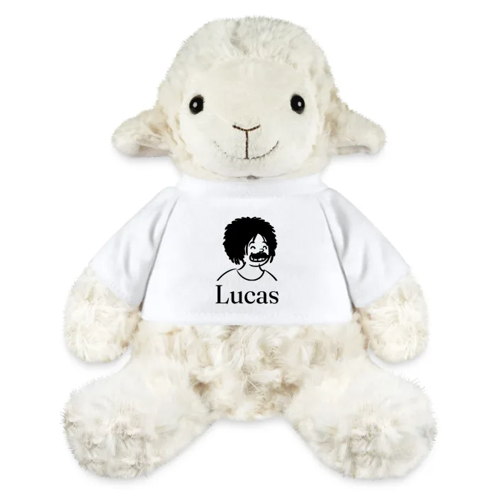 Peluche mouton personnalisée au prénom Lucas