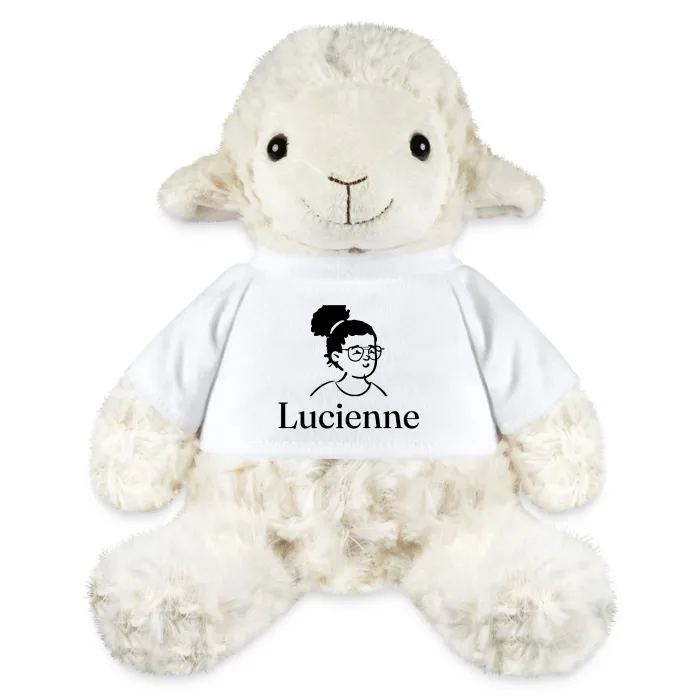 Peluche mouton personnalisée au prénom Lucienne
