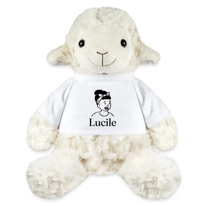 Peluche mouton personnalisée au prénom Lucile