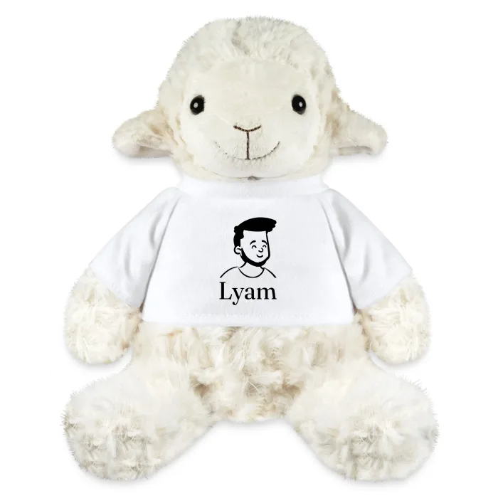 Peluche mouton personnalisée au prénom Lyam