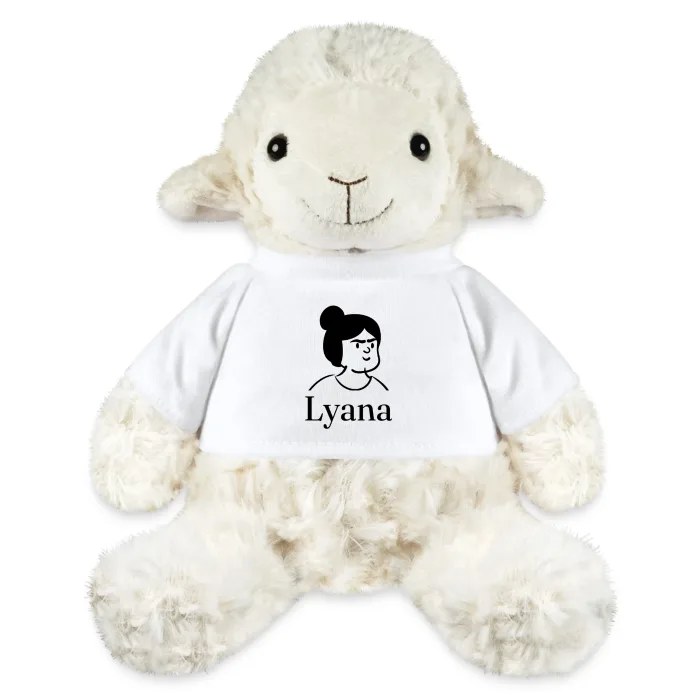 Peluche mouton personnalisée au prénom Lyana