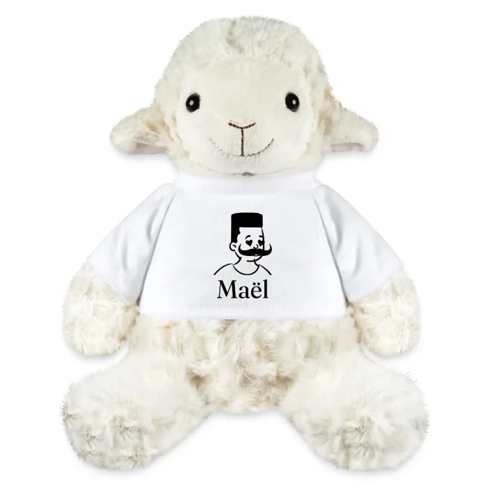 Peluche mouton personnalisée au prénom Maël
