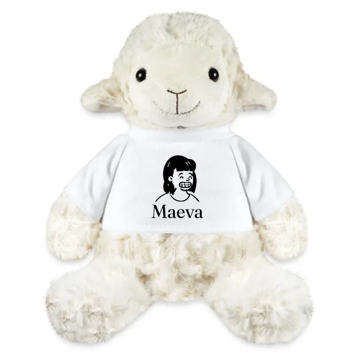 Peluche mouton personnalisée au prénom Maeva