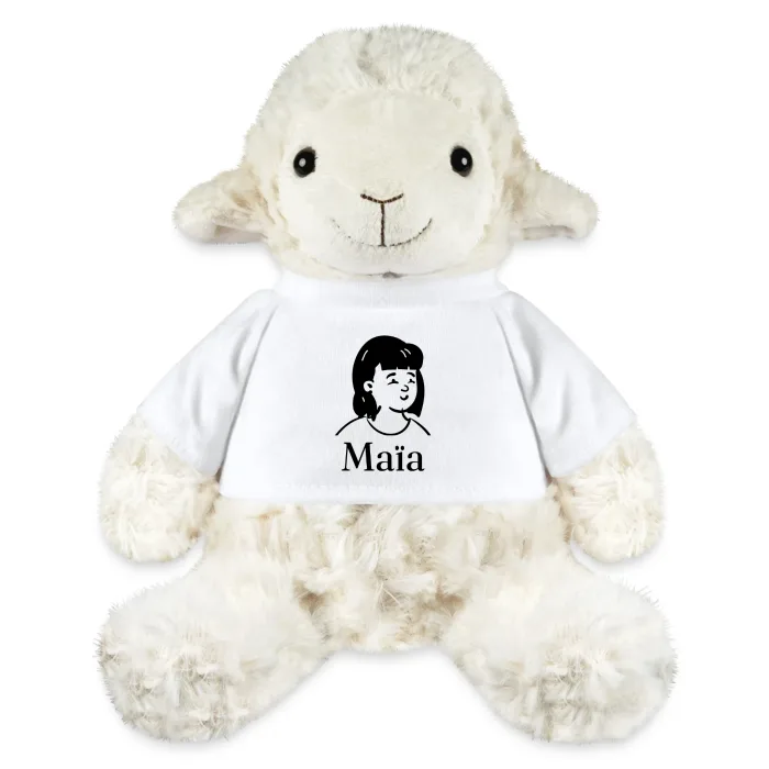 Peluche mouton personnalisée au prénom Maïa