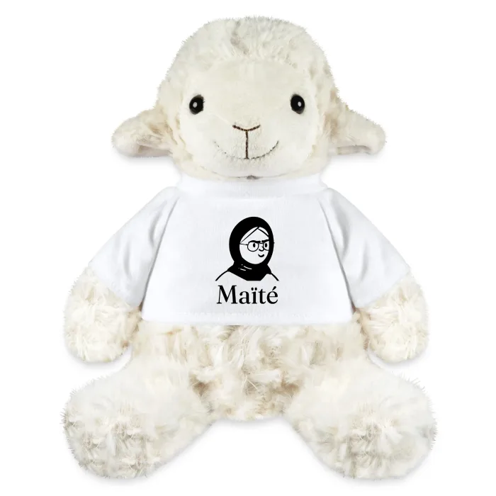 Peluche mouton personnalisée au prénom Maïté