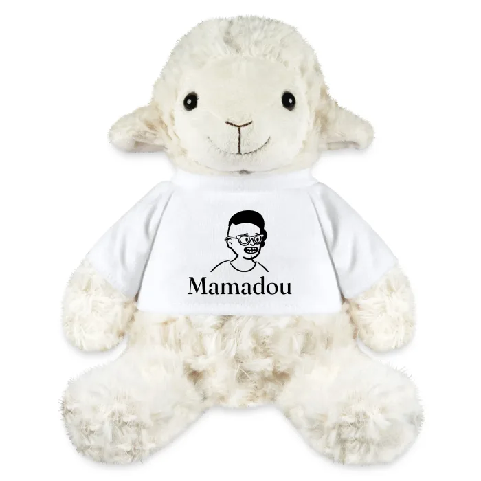 Peluche mouton personnalisée au prénom Mamadou