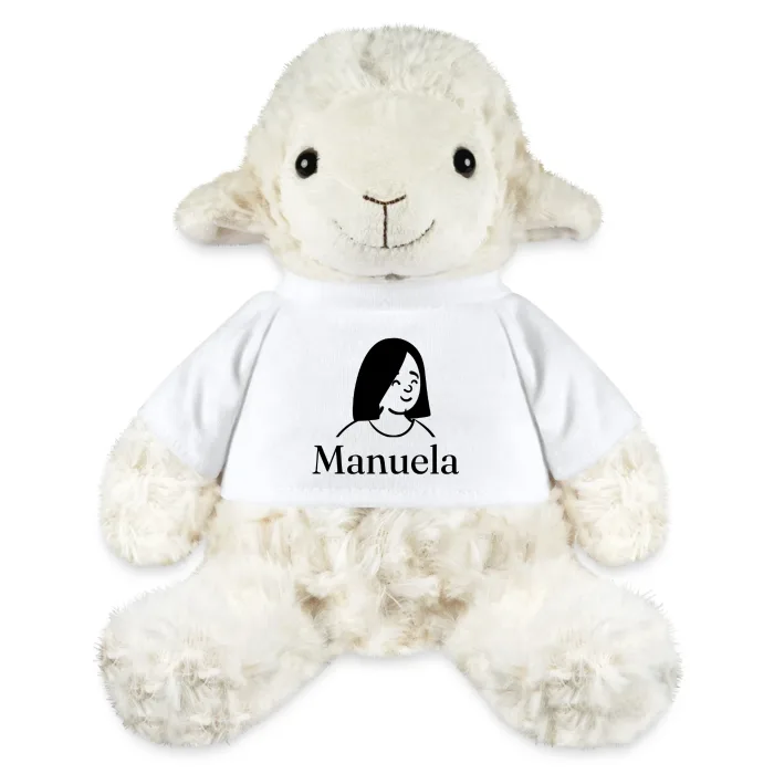 Peluche mouton personnalisée au prénom Manuela