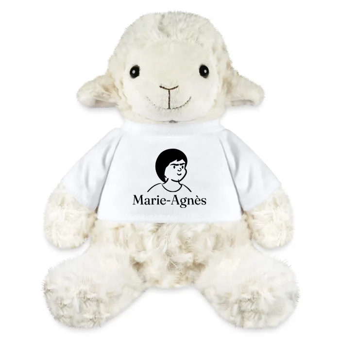 Peluche mouton personnalisée au prénom Marie-Agnès