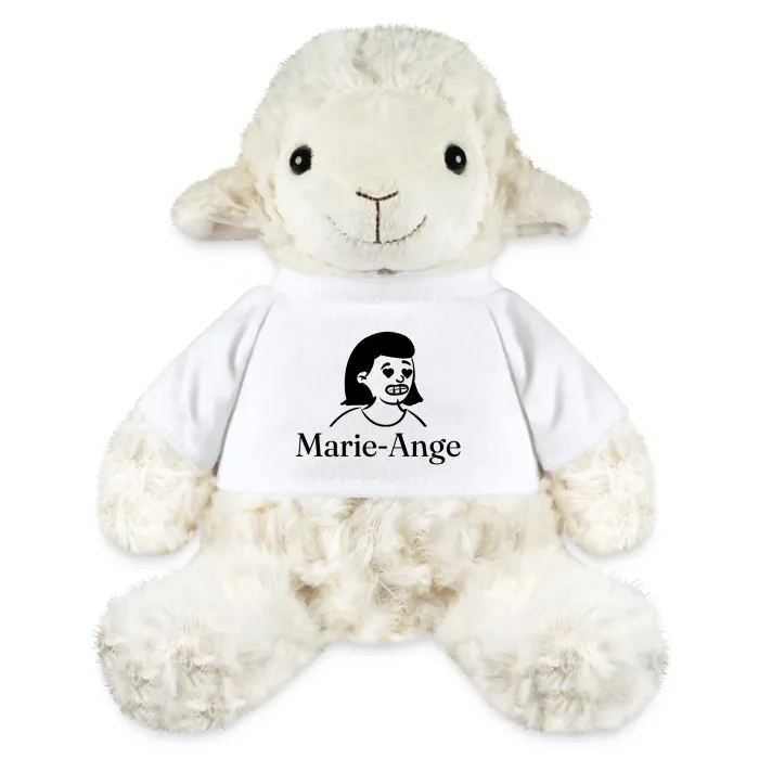 Peluche mouton personnalisée au prénom Marie-Ange