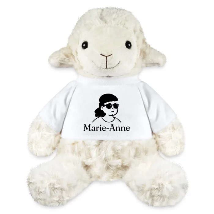 Peluche mouton personnalisée au prénom Marie-Anne