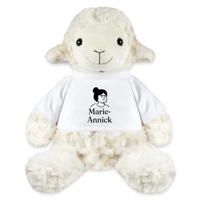 Peluche mouton personnalisée au prénom Marie-Annick