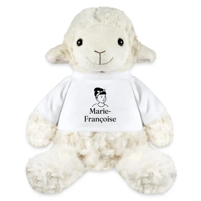 Peluche mouton personnalisée au prénom Marie-Françoise