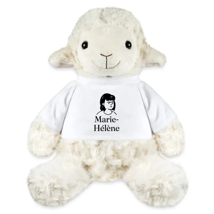 Peluche mouton personnalisée au prénom Marie-Hélène