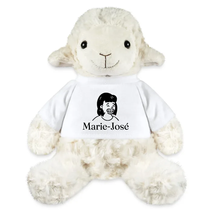 Peluche mouton personnalisée au prénom Marie-José