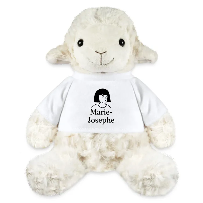 Peluche mouton personnalisée au prénom Marie-Josephe