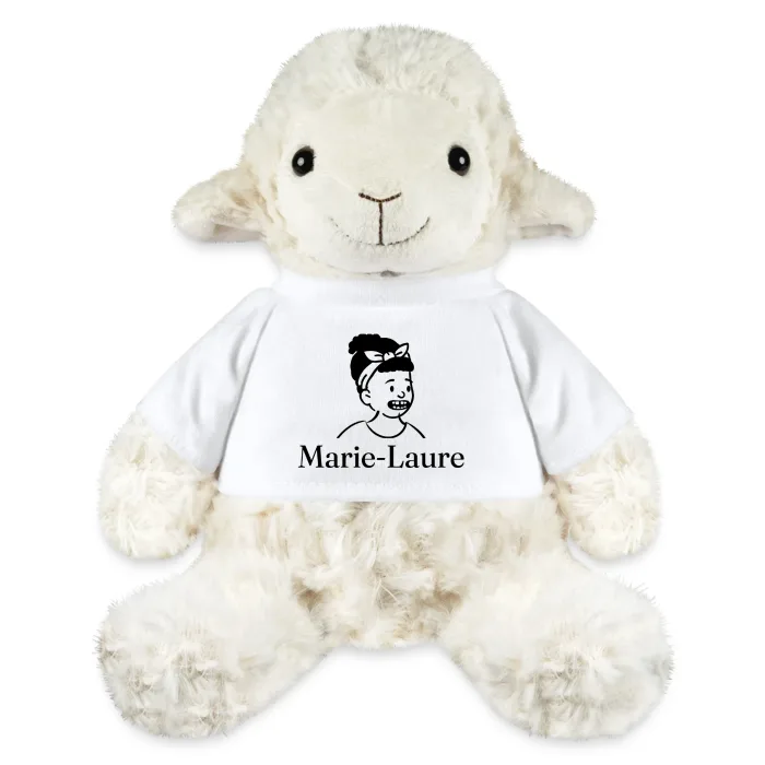 Peluche mouton personnalisée au prénom Marie-Laure