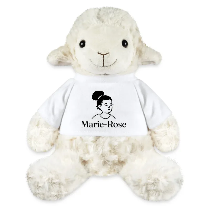 Peluche mouton personnalisée au prénom Marie-Rose