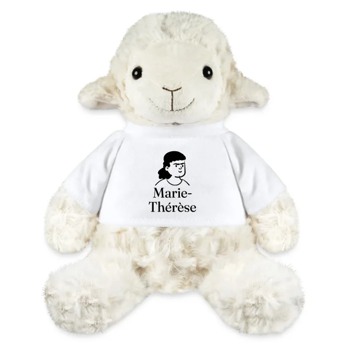 Peluche mouton personnalisée au prénom Marie-Thérèse