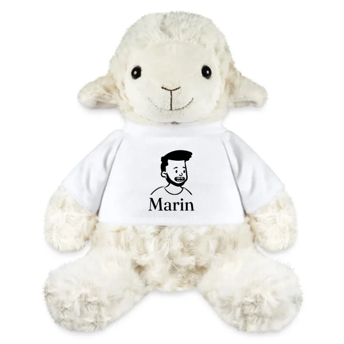 Peluche mouton personnalisée au prénom Marin